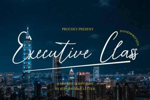 Executive Class: A Handwritten Font for Elegant Web Design