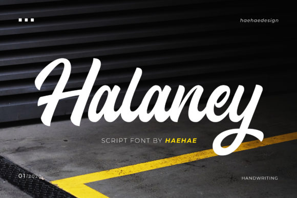 Halaney: A Handwritten Font for Editorial Elegance