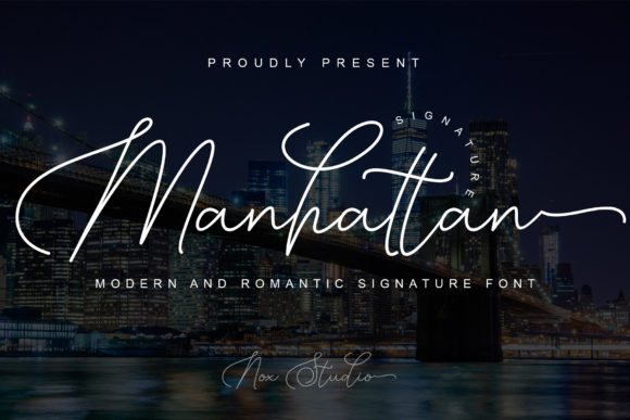 Manhattan Signature: Elevate Your Brand with a Dazzling Script Font